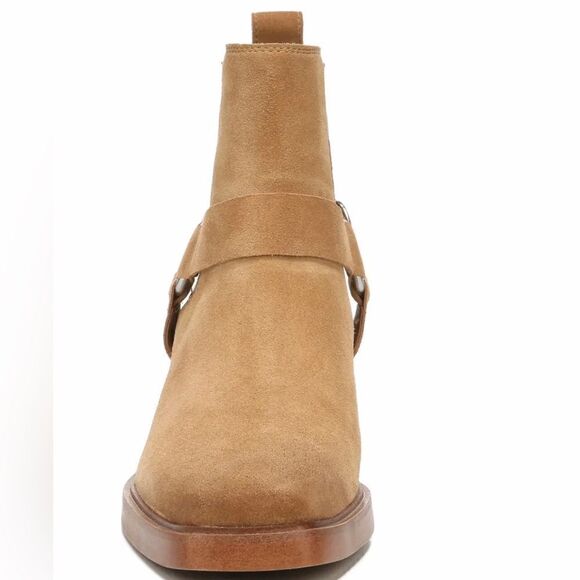 Sam Edelman Bellamie Leather Suede Western Style Ankle Boots Camel Size 6 - Picture 4 of 11